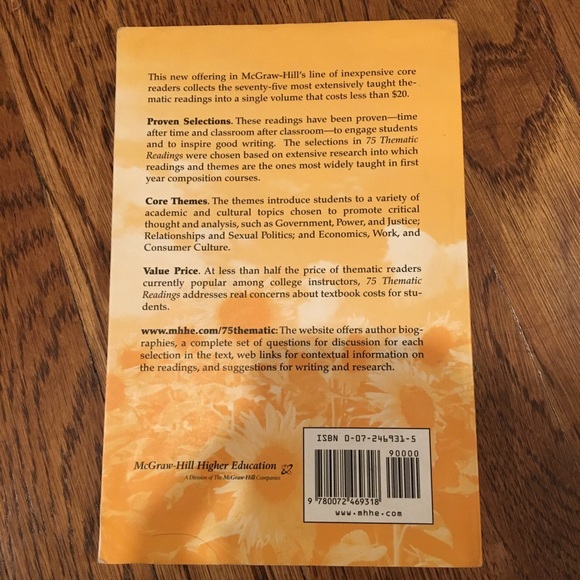 Book: 75 Thematic Readings An Anthology - Picture 2 of 3